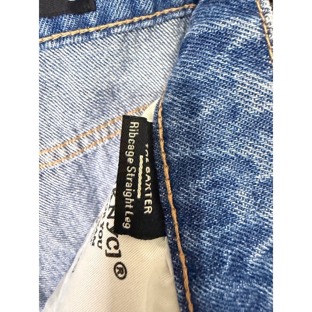BlankNYC The Baxter Ribcage Straight Leg Jeans Blue Distressed Size 29 High Rise - Picture 6 of 13